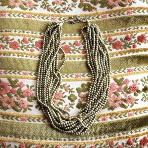 1970's Vintage Gold Bead Necklace